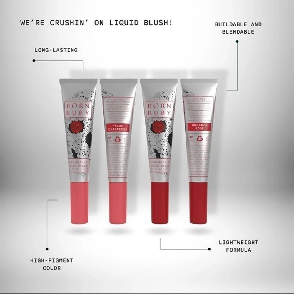 BORN RUBY Natural Blush Peach Charmeuse